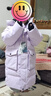 雪中飛（SNOWFLYING）兒童羽絨服男童女童冬季新款御寒加厚中大童長(cháng)款羽絨服灰粉紫120 曬單實(shí)拍圖