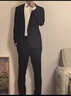 羅蒙西服套裝男士商務(wù)修身西裝男職業(yè)正裝小西服新郎伴郎結婚禮服外套 黑色雙扣【西服+西褲+襯衫】 4XL /190【160-175斤】+7件禮品 曬單實(shí)拍圖
