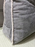 名創(chuàng  )優(yōu)品（MINISO）小羊絨床頭軟包靠墊 床上大靠背可拆洗護腰靠枕墊子 煙灰色【床靠墊+頸枕】 150cm*50cm*20cm 含枕芯 曬單實(shí)拍圖