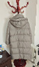 ELAND衣戀羽絨服女中長(cháng)款直筒連帽鵝絨保暖外套新款 灰色(15)Grey L /170 曬單實(shí)拍圖