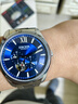 依波（EBOHR）手表男 大師系列時(shí)尚個(gè)性商務(wù)風(fēng)自動(dòng)機械鎢鋼帶鏤空送男友禮物 藍面鏤空 41.5mm 曬單實(shí)拍圖