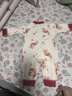 優(yōu)奇嬰兒衣服連體衣新生兒滿(mǎn)月白天哈衣寶寶周歲春秋純棉衣服外出 曬單實(shí)拍圖