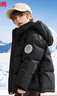 鴨鴨兒童羽絨服男童冬季短款加厚保暖休閑學(xué)生連帽中大童裝外套HR 曬單實(shí)拍圖