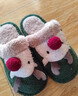 紅豆圣誕麋鹿可愛(ài)棉拖鞋女士冬季2025新款室內家居防滑毛絨保暖棉拖女 綠色【卡通麋鹿】 38-39 正碼【內長(cháng)235mm】 曬單實(shí)拍圖