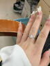 戚小米S999純銀四葉草戒指女士開(kāi)口戒可調節食指環(huán)高級感生日禮物送女友 四葉草戒指【S999足銀】 曬單實(shí)拍圖