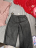 卡賓（CABBEEN）【仿麂皮絨】卡賓寬松直筒休閑褲男裝2025秋季新款親膚針織褲褲子 深灰色56 S /165/46 曬單實(shí)拍圖