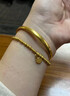 祥源昌黃金泥鰍背手鐲古法傳承鐲子金包銀足金999足銀生日禮物實(shí)心首飾 總重約20克-寬6mm-加厚金重2g 52圈口 【真金真銀-假一賠十】 曬單實(shí)拍圖