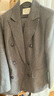 X.C.N 祥春鳥(niǎo)毛呢冬高端西裝羊毛呢料女西服外套修身雙排扣氣質(zhì)通勤正裝套裝 灰色 M 曬單實(shí)拍圖