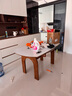 上林春天巖板餐桌 家用可伸縮桌子飯桌小戶(hù)型圓桌餐桌高級感2025新款家具 胡桃色/啞光純白巖板/羊角椅 1.5m 一桌六椅 曬單實(shí)拍圖
