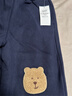 蓋璞男女幼童2025秋季新款抓絨小熊束口針織長(cháng)褲寬松兒童裝805398 曬單實(shí)拍圖