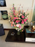 睿卿花藝高檔落地仿真花玫瑰花束插花家居客廳擺放酒店裝飾花大堂擺件假花 薔薇月季玫瑰組合（單花束）玫粉 1支 曬單實(shí)拍圖