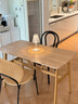香主編北歐餐桌家用小戶(hù)型吃飯桌子長(cháng)方形客廳餐飲桌椅組合出租房用中原 曬單實(shí)拍圖