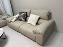 顧家家居（KUKA）現代小戶(hù)型沙發(fā)頭層牛皮羽毛靠包1307白色兩人位2.2M【智惠系列】 曬單實(shí)拍圖
