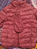 鴨鴨（YAYA）輕薄羽絨服女短款立領(lǐng)薄款秋冬保暖時(shí)尚休閑立領(lǐng)外套K 酒紅色 L 165 曬單實(shí)拍圖