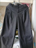 棠暖灰色休閑西褲女2026年超火新款早春加厚加絨直筒闊腿褲羊毛呢褲子 加絨款深灰色 M 115-130斤 曬單實(shí)拍圖