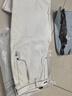 德瑪納春秋冬大長(cháng)腿純棉哈倫褲撞色線(xiàn)跡時(shí)髦女式牛仔褲 白色加絨 27  曬單實(shí)拍圖