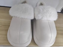 百慕傾臣可拆卸棉拖鞋女防水2025新款秋冬季外穿毛絨防滑保暖厚底包跟棉鞋 卡其色 【易打理，可拆洗】 38-39 【適合37-38】 曬單實(shí)拍圖