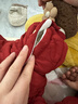 班喜迪嬰兒衣服冬裝嬰幼兒連體衣女寶寶百天周歲禮服國風(fēng)哈衣爬服秋冬季 紅色 90cm 曬單實(shí)拍圖