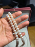 海瞳【極光無(wú)瑕】無(wú)核淡水珍珠項鏈媽媽款近圓（凝雪）頸鏈新年禮物 極光白透粉8-9mm 長(cháng)45cm 曬單實(shí)拍圖