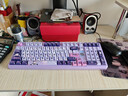 七彩虹（Colorful）青羽98Pro機械鍵盤(pán)隱姬IP三?？椭苹療o(wú)線(xiàn)藍牙全鍵熱插拔gasket結構低延遲辦公電競游戲鍵盤(pán)紫色 曬單實(shí)拍圖