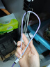 ins新款手機數據線(xiàn)保護繩安卓通用平板充電器線(xiàn)纏繞線(xiàn)防折斷神器 1根1.4m鐳射白 曬單實(shí)拍圖