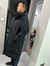 杰克·瓊斯（JACK&JONES）男裝25年冬季【抗沾濕】過(guò)膝長(cháng)款羽絨服男士嚴寒加厚連帽鴨絨外套 E40黑色 XL （185） 曬單實(shí)拍圖