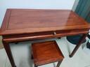 東成紅木家具緬甸花梨（學(xué)名：大果紫檀）新中式書(shū)桌梳妝臺學(xué)習桌全實(shí)木辦公桌電腦桌寫(xiě)字臺明式 106*55*75CM單桌 曬單實(shí)拍圖
