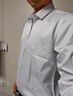 羅蒙（ROMON）長(cháng)袖襯衫男春秋高彈商務(wù)休閑正裝中青年工裝襯衣打底衫白色41 曬單實(shí)拍圖