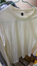 凡客誠品（VANCL）純棉長(cháng)袖T恤男春秋季圓領(lǐng)內搭衣服休閑寬松透氣打底衫 淺米 M 曬單實(shí)拍圖