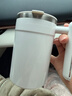 小米白色全自動(dòng)攪拌杯不銹鋼豆漿咖啡杯電動(dòng)磁力旋轉男女便攜充電水杯 白色顯數款380ml 曬單實(shí)拍圖