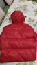 Classic Teddy精典泰迪兒童羽絨服男女童外套中大童連帽保暖加厚冬裝 大紅 140 曬單實(shí)拍圖
