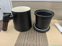 陶瓷茶水分離泡茶杯子男士個(gè)人專(zhuān)用辦公室帶過(guò)濾茶漏水杯定制LOGO 磨砂黑辦公杯-400ml 曬單實(shí)拍圖