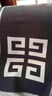 紀梵希（Givenchy）正面LOGO設計絨線(xiàn)圍巾GV3518 黑色 TU 曬單實(shí)拍圖
