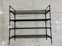 簡(jiǎn)易鞋架出租屋門(mén)口結實(shí)特價(jià)多層置物架家用學(xué)生多功能收納架鞋柜 4層黑色【長(cháng)80CM】 曬單實(shí)拍圖