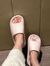 名創(chuàng  )優(yōu)品（MINISO）拖鞋男女家居情侶家用舒適浴室防滑防臭四季拖鞋 珍珠白 40-41 曬單實(shí)拍圖