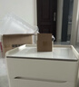 銳例實(shí)木床頭柜輕奢巖板儲物柜臥室簡(jiǎn)約現代床邊柜皮質(zhì)小戶(hù)型收納柜 米白色（實(shí)木抽屜+巖板） 50*40*50cm 曬單實(shí)拍圖