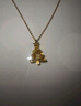 周大生【新年禮物】黃金吊墜女5G足金圣誕樹(shù)項鏈掛墜炫彩爆閃送女朋友 星愿樹(shù)黃金吊墜-【贈銀鏈】 1.61g 曬單實(shí)拍圖