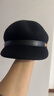 秋冬款小皮帶金屬扣裝飾女復古羊毛呢南瓜帽鴨舌帽馬術(shù)帽氈帽 黑色 成人均碼（可調節56-58cm 曬單實(shí)拍圖