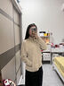NAOTIEA意大利小帆船搖粒絨立領(lǐng)加厚加絨衛衣女2025秋冬保暖品牌打底外套 駝色 L （建議90-105斤） 曬單實(shí)拍圖
