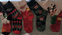 PRIMEET派米圣誕襪子女秋冬圣誕節禮物袋中筒襪情侶日系可愛(ài)男棉潮禮盒 曬單實(shí)拍圖
