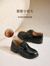 森達牛津鞋女2025秋新商場(chǎng)同款厚底休閑單鞋XUK01CA5 黑色 37 曬單實(shí)拍圖
