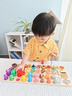 JCZS德國品牌嬰幼兒童玩具拼裝積木蒙氏早教拼圖1歲半0到3女孩男2 三合一【數字+水果+套圈】 多功能配對 曬單實(shí)拍圖