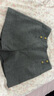 Olrain歐芮兒灰色高腰休閑褲冬季女裝通勤百搭毛呢短褲女褲衣服 灰色 L 曬單實(shí)拍圖