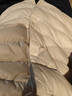 鴨鴨（YAYA）佟麗婭同款輕薄羽絨服女新款冬季短款圓領(lǐng)內膽修身時(shí)尚薄外套男 米白色【女款無(wú)領(lǐng)】 XL 【建議115-125斤】 曬單實(shí)拍圖