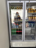 北極熊（BEIJIXIONG）展示柜冷藏柜冰柜商用飲料柜直冷風(fēng)冷風(fēng)直冷保鮮柜超市玻璃門(mén)冰箱立式啤酒柜 雙門(mén)下機直冷藍白款（688L） 曬單實(shí)拍圖