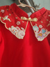 巴拉巴拉女童新中式針織連衣裙2025春裝紅色網(wǎng)紗公主拜年裙子208125111006 曬單實(shí)拍圖