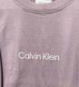 Calvin KleinJeans夏季男女情侶休閑通勤ck純色字母純棉寬松短袖上衣T恤 031-霧霾紫 L 曬單實(shí)拍圖