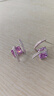 伊燦高級感夢(mèng)幻紫水晶鋯石耳釘女銀針2025年新款爆款時(shí)尚耳環(huán)百搭耳飾 夢(mèng)幻紫水晶鋯石耳墜 曬單實(shí)拍圖