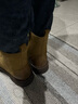 百麗（Belle）時(shí)尚潮搭馬丁靴男冬季新牛皮厚底戶(hù)外休閑靴加絨A2255DZ5 黃色-絨里 40 (250mm) 曬單實(shí)拍圖