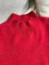 帕羅（PALUOPO）休閑百搭100%山羊絨衫女士秋冬基礎多色半高領(lǐng)針織保暖毛衣 紅色 半高領(lǐng) L 165/105 曬單實(shí)拍圖